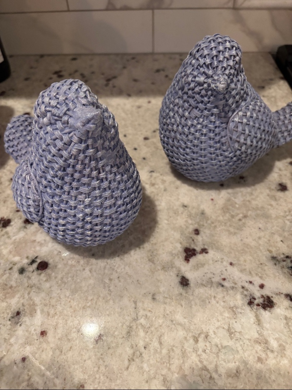 Set of 2 Rattan Wicker Birds by Valerie Parr Hill - Picture 2 of 4
